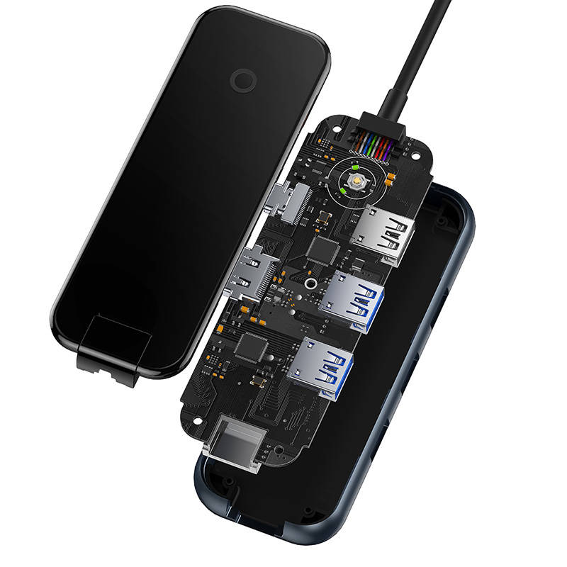 Baseus Docking Station 6σε1 AcmeJoy Series USB-C σε 2xUSB 3.0 + USB 2.0 + USB-C PD + HDMI + RJ45 (Γκρι)