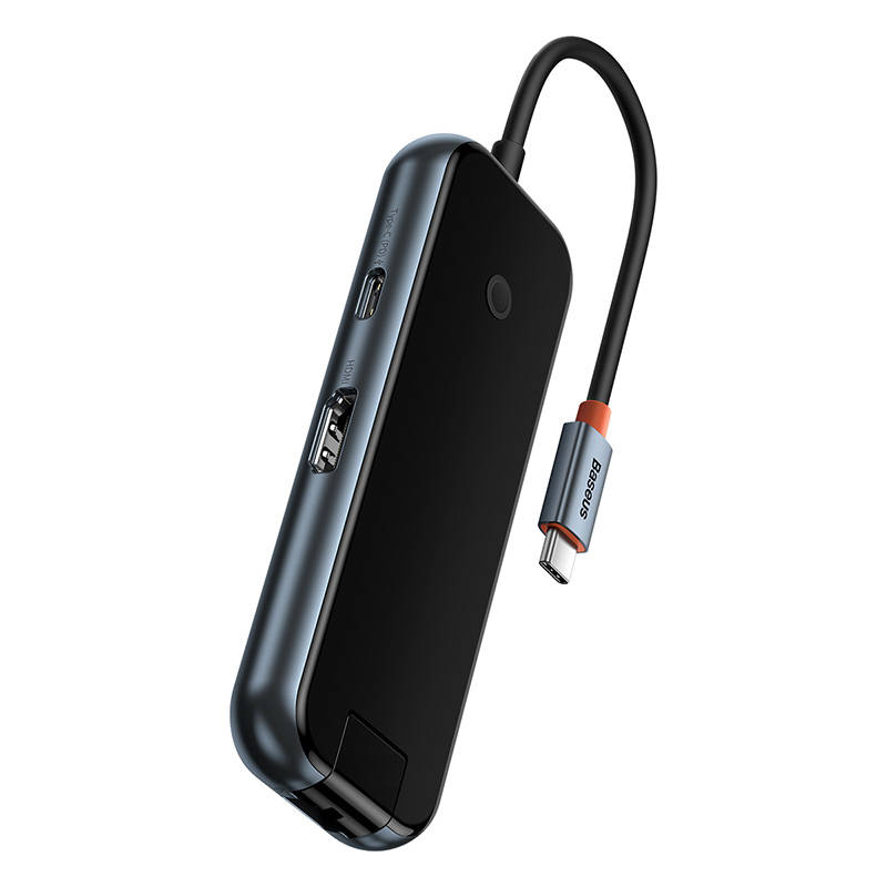 Baseus Docking Station 6σε1 AcmeJoy Series USB-C σε 2xUSB 3.0 + USB 2.0 + USB-C PD + HDMI + RJ45 (Γκρι)