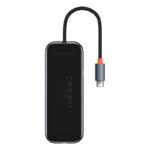 Baseus Docking Station 6σε1 AcmeJoy Series USB-C σε 2xUSB 3.0 + USB 2.0 + USB-C PD + HDMI + RJ45 (Γκρι)