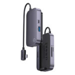 Baseus Docking Station 6σε1 PadJoy Series USB-C σε USB 3.0 + HDMI + USB-C PD + Υποδοχή 3.5mm + SD/TF (Γκρι)