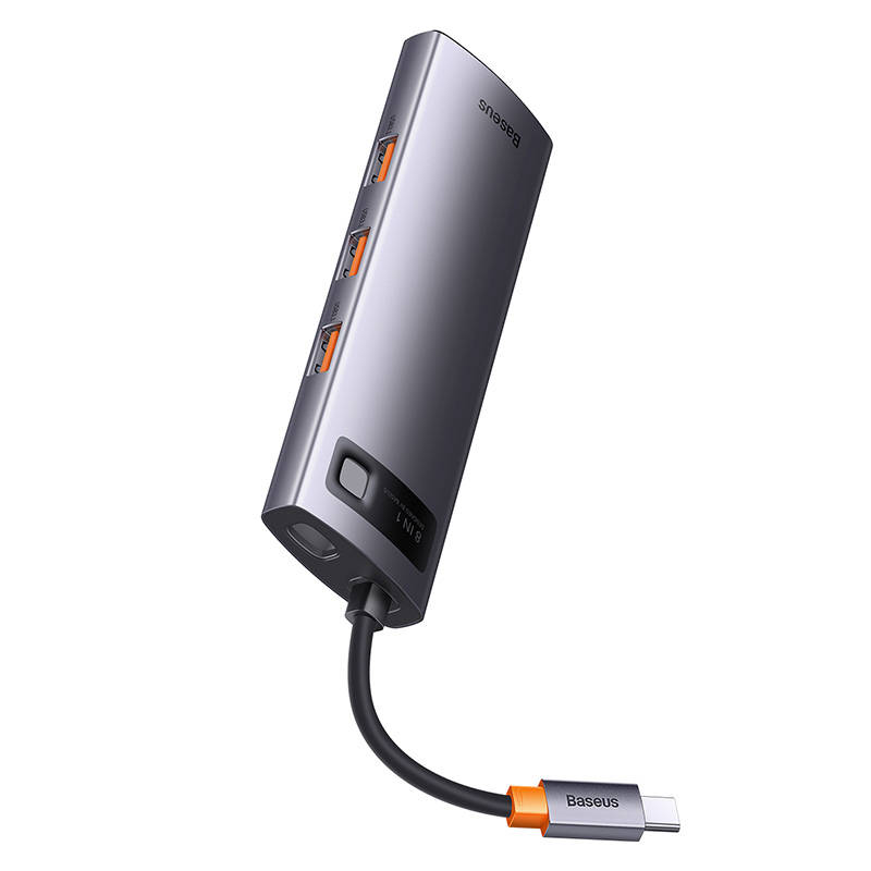 USB-C σε 3xUSB 3.1 + HDMI + USB-C PD + RJ45 + microSD/SD  (Γκρι)