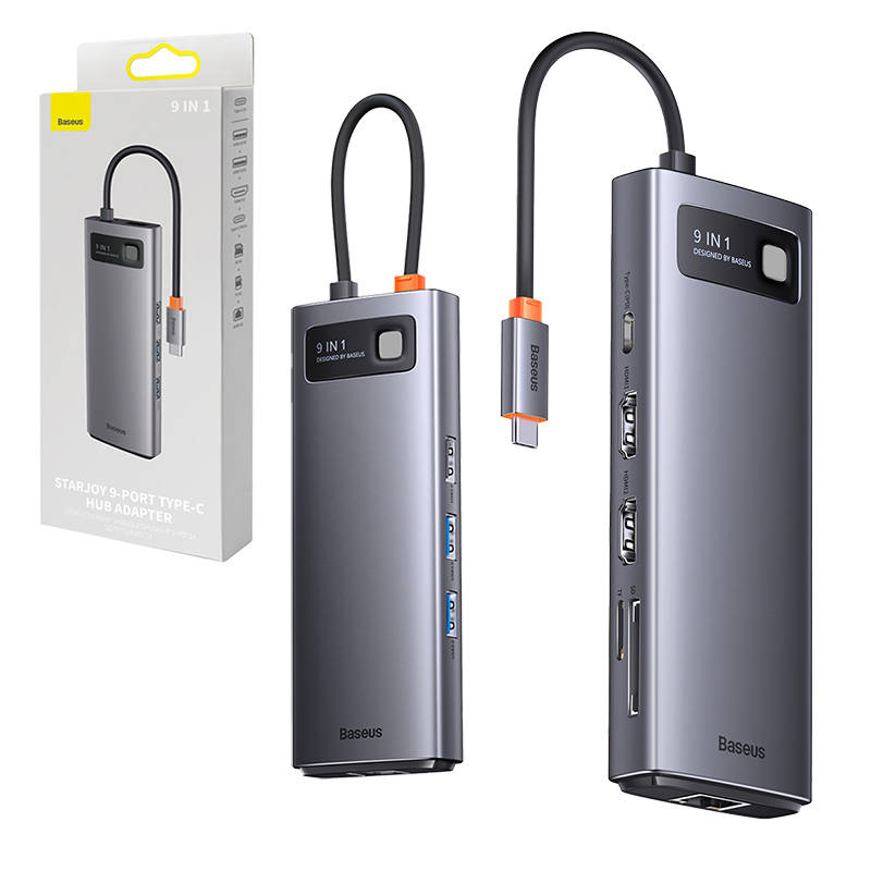 Baseus Docking Station 9σε1 Metal Gleam Series