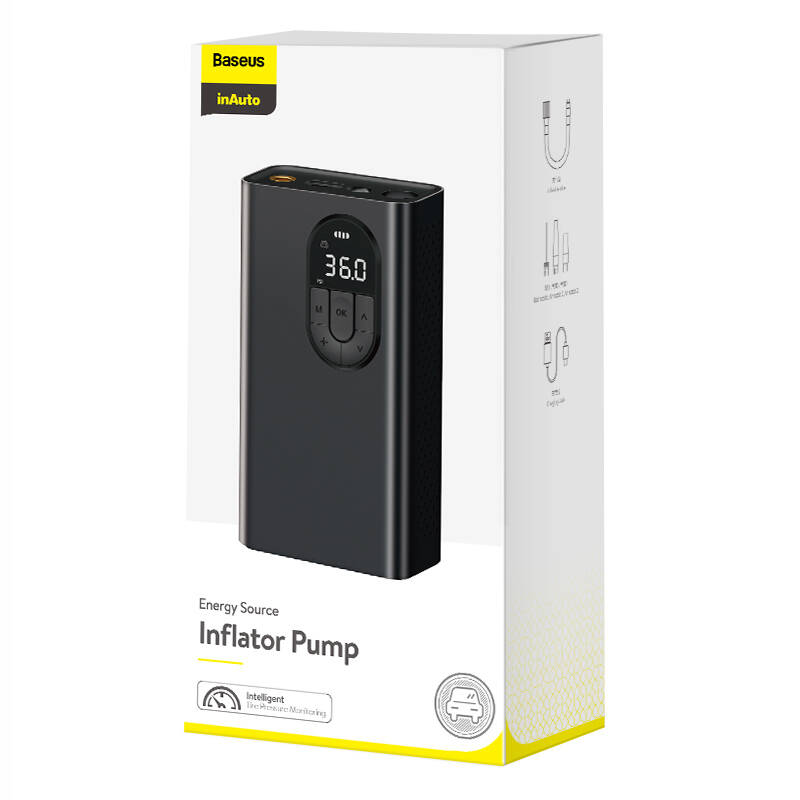 Inflator Pump Baseus with Energy Source 2500 mAh (black)