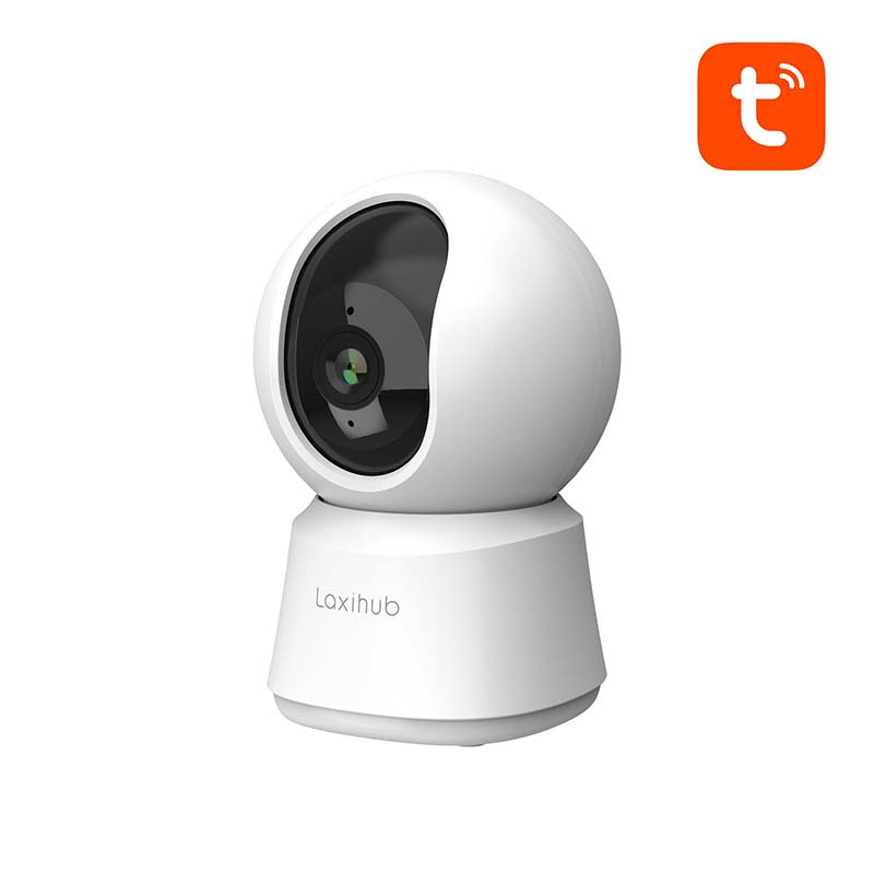 Laxihub Κάμερα IP P2-TY WiFi 1080p Full HD 360° Tuya (Λευκό)