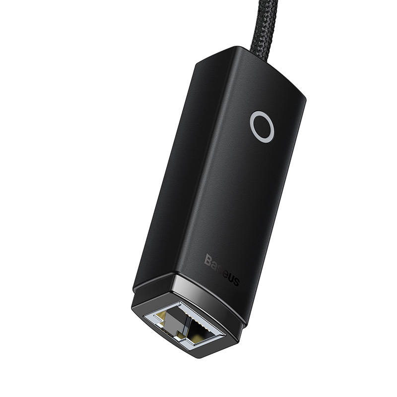 Baseus Αντάπτορας Δικτύου Lite Series USB-C σε RJ45 (Μαύρο)