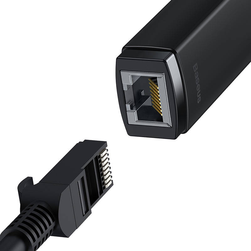 Baseus Αντάπτορας Δικτύου Lite Series USB-C σε RJ45 (Μαύρο)