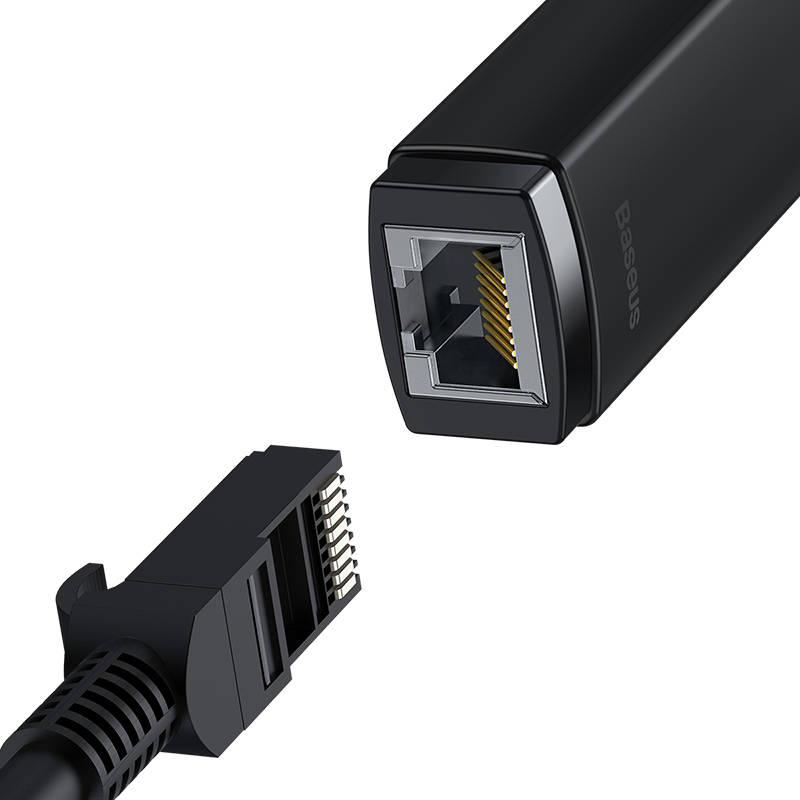 Baseus Αντάπτορας Δικτύου Lite Series USB σε RJ45 (Μαύρο)