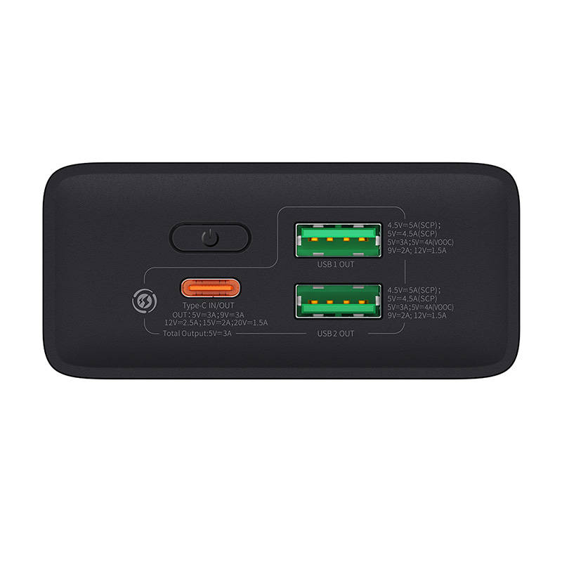 Baseus Powerbank Adaman 2 20000mAh 3xUSB USB-C 30W (Μαύρο)