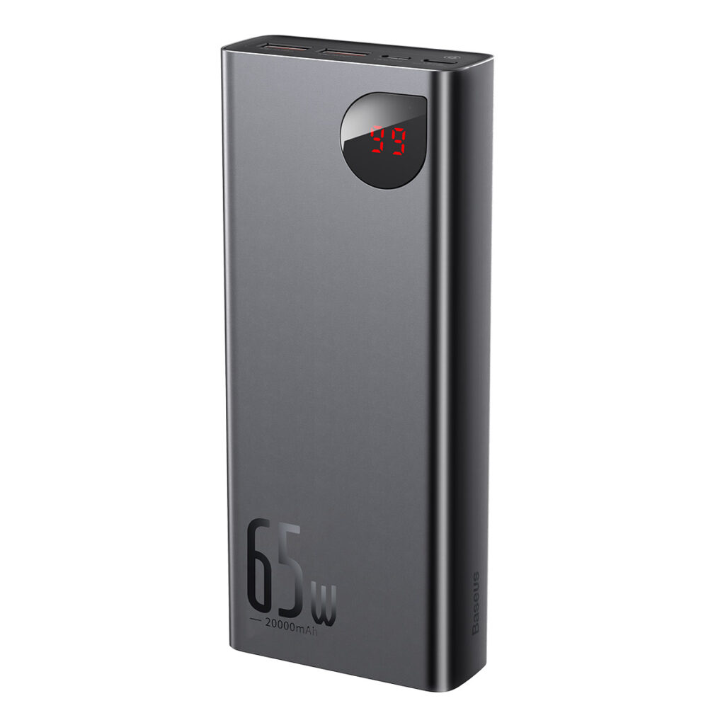 Powerbank Baseus Adaman Metal 20000mAh PD QC 3.0 65W 2xUSB + USB-C + micro USB (Μαύρο)