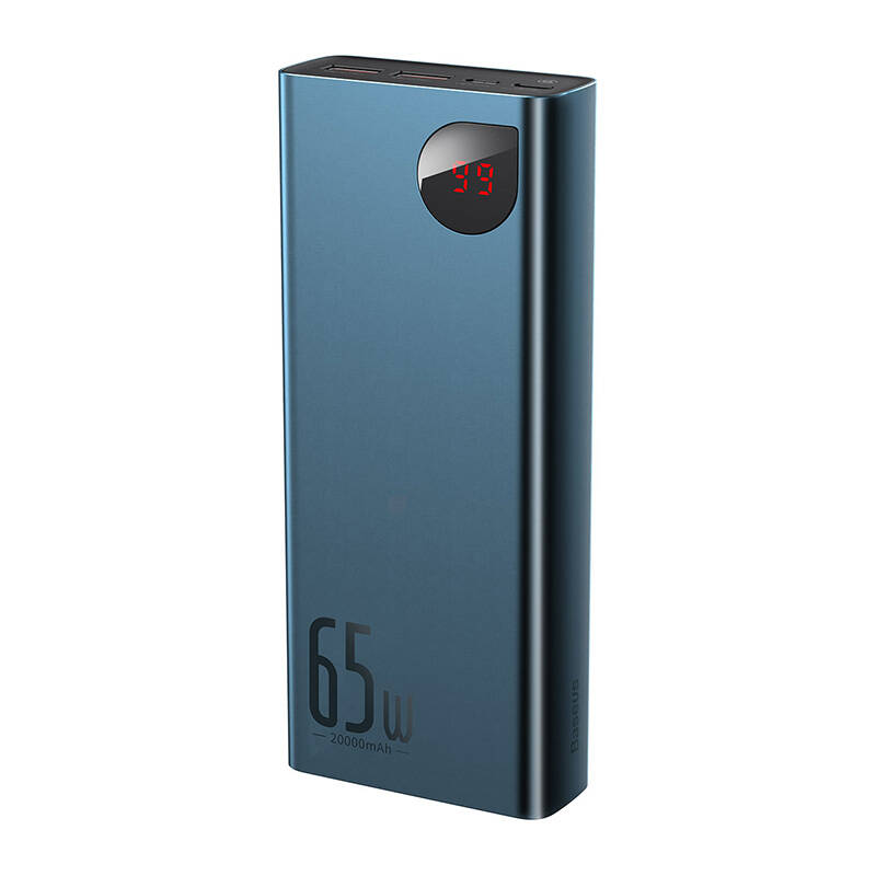 Powerbank Baseus Adaman Metal 20000mAh PD QC 3.0 65W 2xUSB + USB-C + micro USB (Blue)