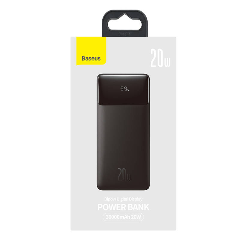 Baseus Powerbank Bipow 30000mAh 20W (Μαύρο)