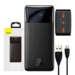 Baseus Powerbank Bipow 30000mAh 20W (Μαύρο)