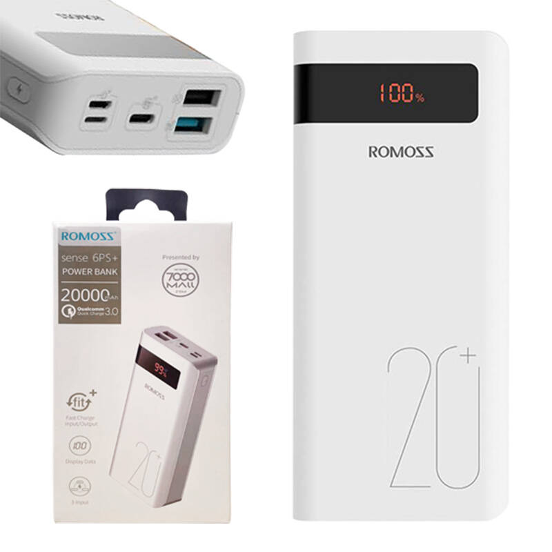Powerbank Romoss Sense 6PS+ 20000mAh (white)