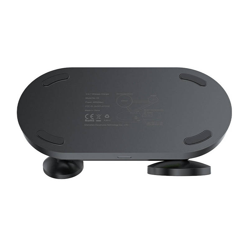 Acefast Ασύρματος Φορτιστής Qi MagSafe 3σε1 E9 15W (Μαύρο)