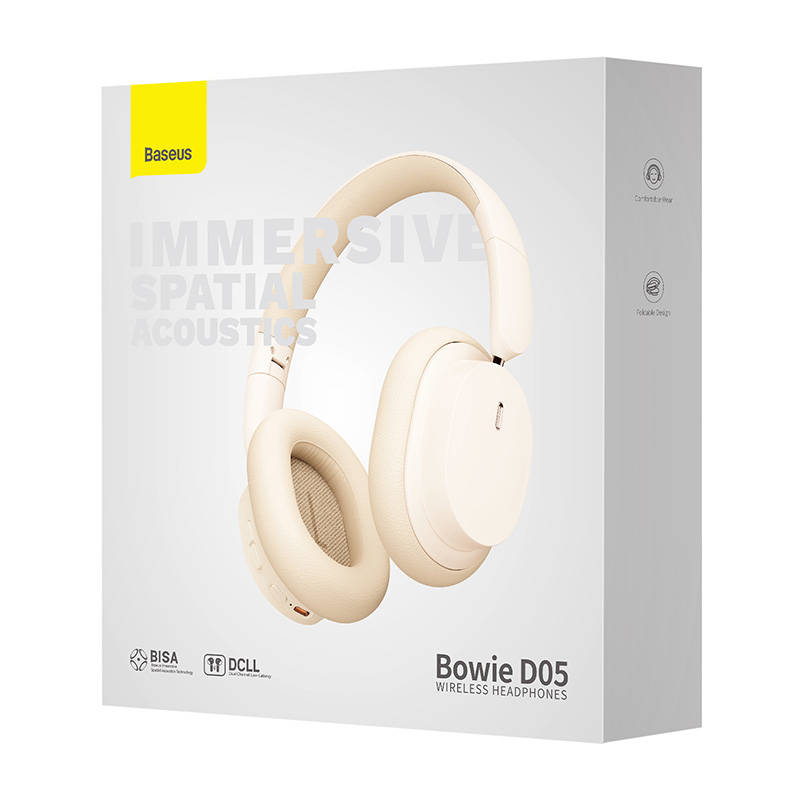 Wireless headphones Baseus Bowie D05 (creamy-white)