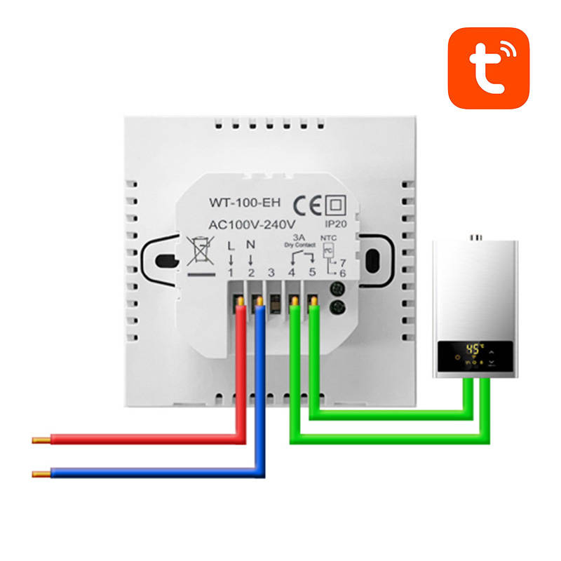 Avatto Έξυπνος Θερμοστάτης Λέβητα ZWT100 3A Zigbee Tuya (Μαύρο)