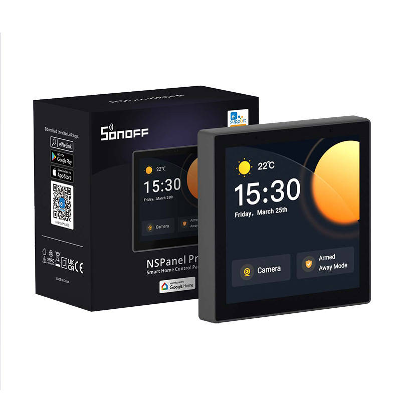 Sonoff Έξυπνος Διακόπτης Τοίχου Χωνευτός WiFi/Bluetooth/ZigBee NSPanel Pro (Μαύρο)