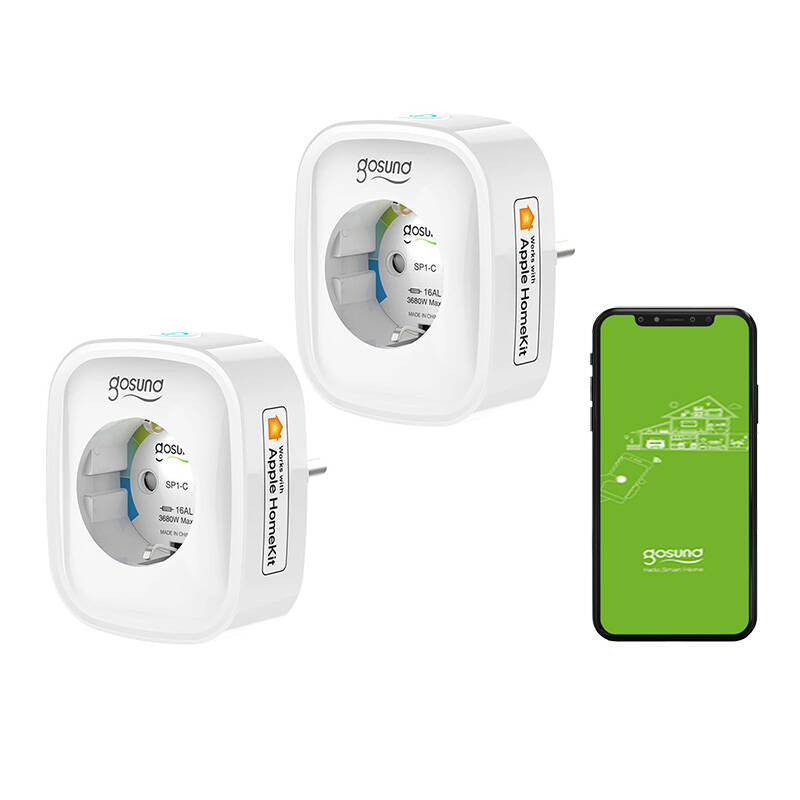 Gosund Έξυπνη Πρίζα SP1-H με  WiFi 2τμχ (HomeKit) (Λευκό)