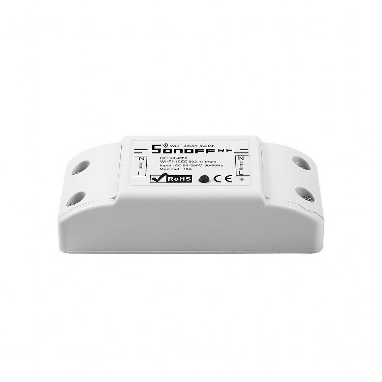 Sonoff Έξυπνος Διακόπτης WiFi + RF 433 RF R2 (ΝΕΟ) (Λευκό)