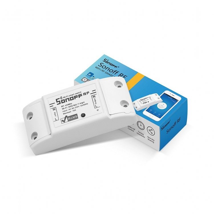 Sonoff Έξυπνος Διακόπτης WiFi + RF 433 RF R2 (ΝΕΟ) (Λευκό)