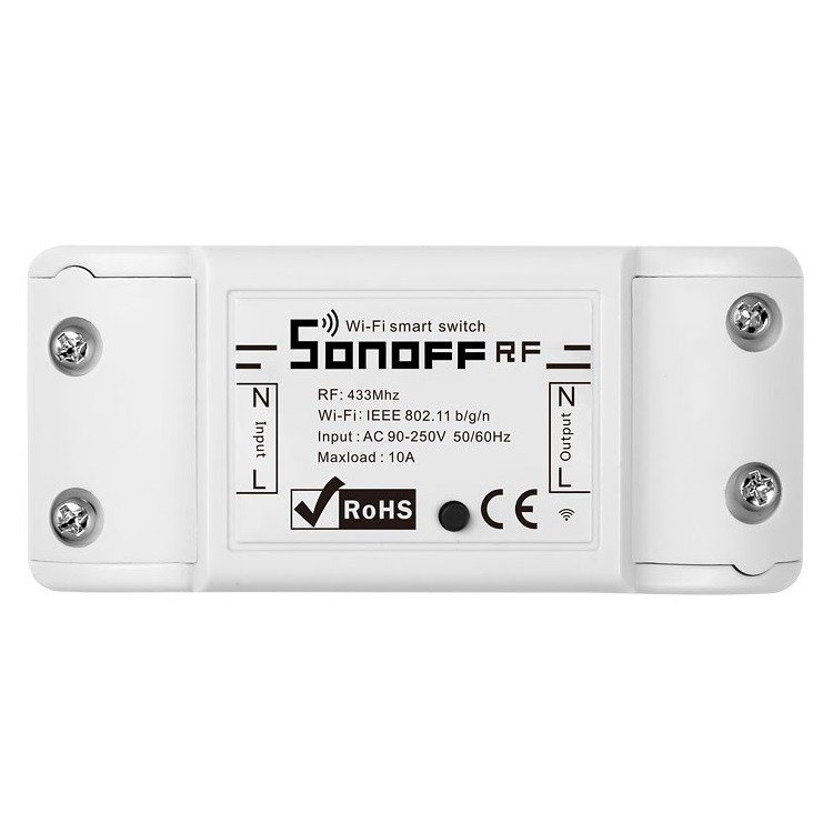 Sonoff Έξυπνος Διακόπτης WiFi + RF 433 RF R2 (ΝΕΟ) (Λευκό)