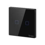 Sonoff Έξυπνος Διακόπτης Χωνευτός WiFi + RF 433 T2 EU TX (2 καναλιών) (Μαύρο)