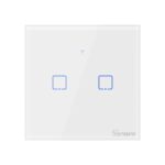 Sonoff Έξυπνος Διακόπτης Χωνευτός WiFi T0 EU TX (2 καναλιών) (Λευκό)