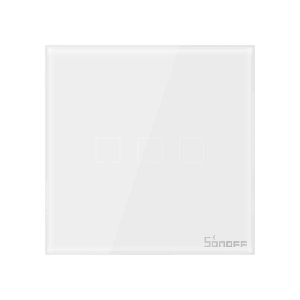 Sonoff Έξυπνος Διακόπτης Χωνευτός WiFi T0 EU TX (3 κανάλια) (Λευκό)