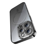Baseus Μαγνητική Θήκη Glitter και Προστατευτικό Οθόνης Tempered Glass για iPhone 14 Pro (Μαύρο/Διαφανές)