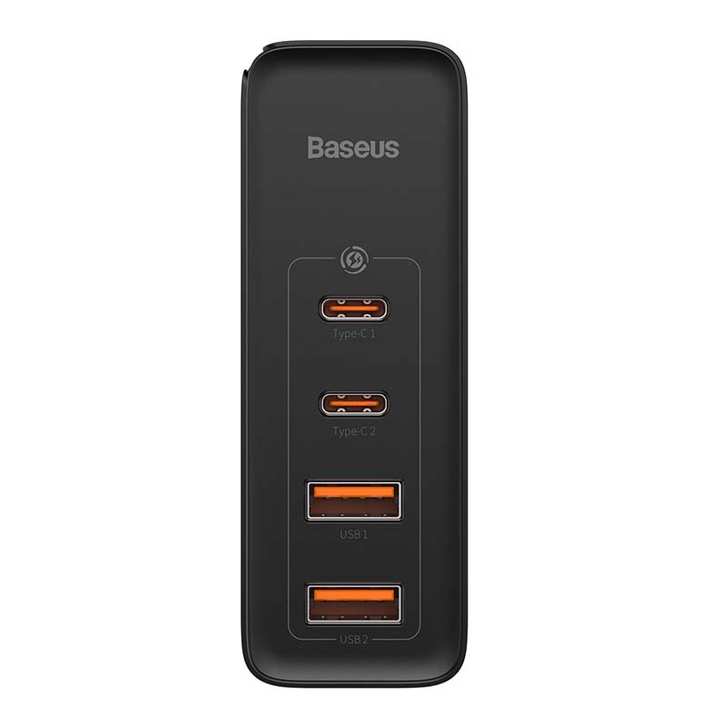Baseus Φορτιστής Ταξιδιού GaN2 Pro Quick 2xUSB + 2xUSB-C 100W EU (Μαύρο)