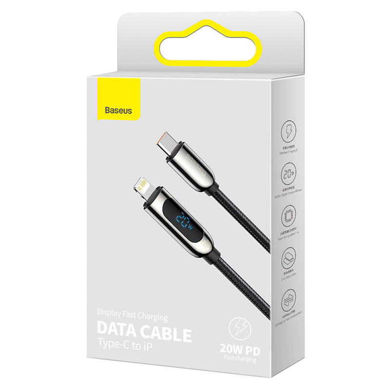 Baseus Καλώδιο USB-C σε Lightning με Οθόνη