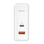 Baseus Φορτιστής GaN5 Pro USB-C + USB 100W & Καλώδιο 1m (Λευκό)