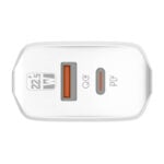 USB-C 22.5W με Καλώδιο MicroUSB (Λευκό)