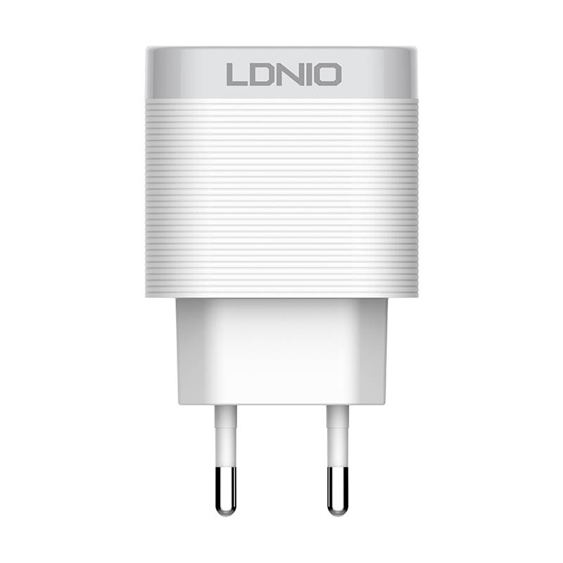 LDNIO Φορτιστής A303Q USB 18W με Καλώδιο MicroUSB (Λευκό)