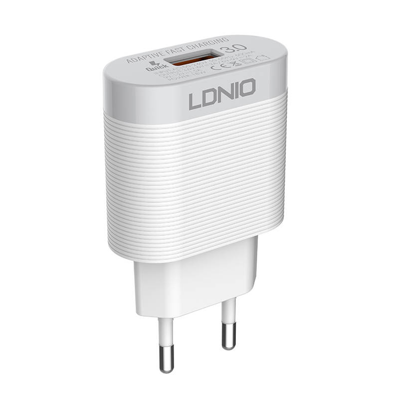 Wall charger LDNIO A303Q USB 18W + USB-C cable