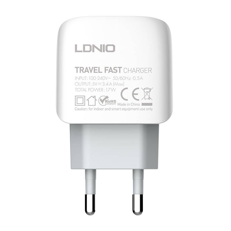 Wall charger LDNIO A3312 3USB + MicroUSB cable