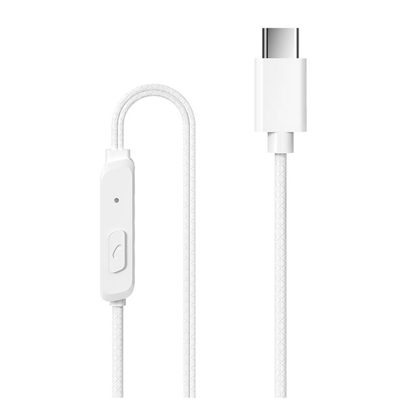 Wired Earphones Dudao X3B with USB-C Plug (White)