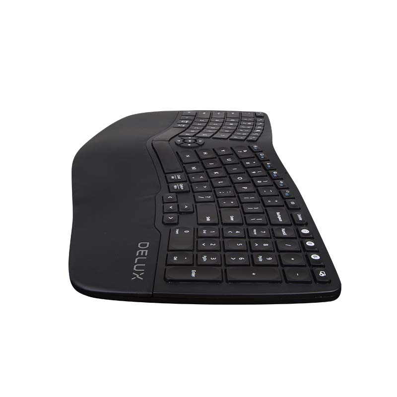 Wireless Ergonomic Keyboard Delux GM902 BT+2.4G
