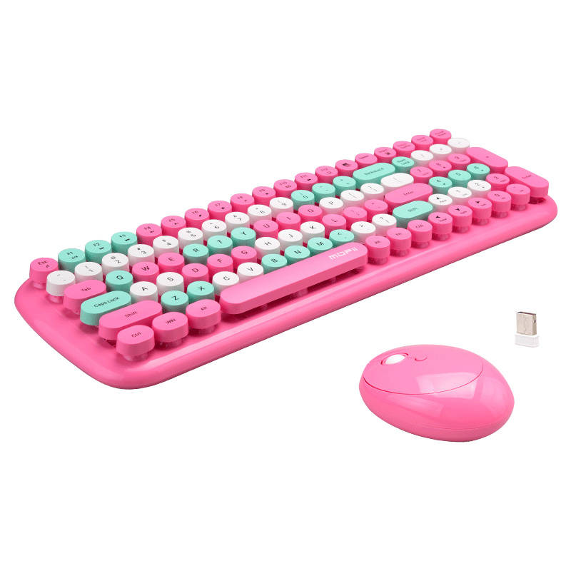 Wireless keyboard + mouse set MOFII Candy XR 2.4G (pink)