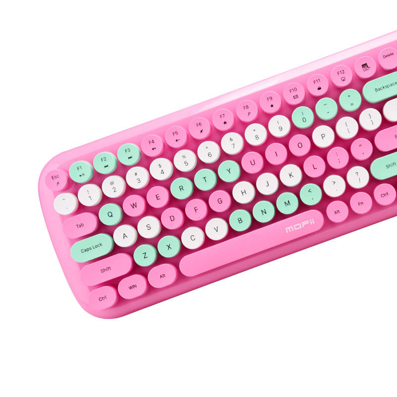 Wireless keyboard + mouse set MOFII Candy XR 2.4G (pink)