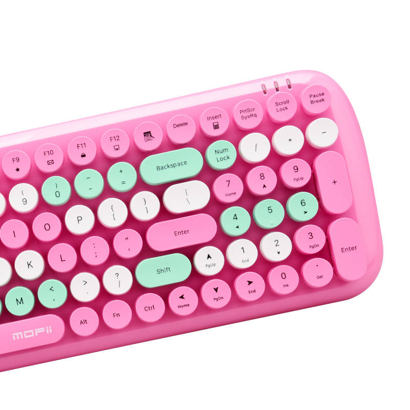 Wireless keyboard + mouse set MOFII Candy XR 2.4G (pink)