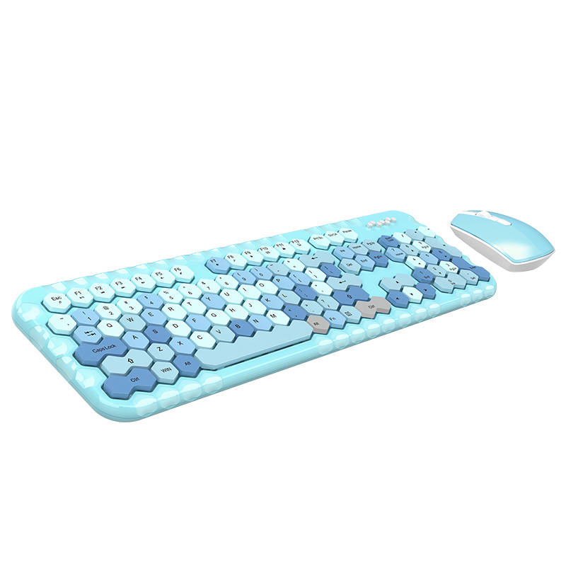 Wireless keyboard + mouse set MOFII Honey Plus 2.4G (blue)