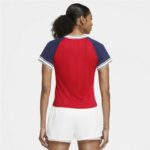 Γυναικεία Μπλούζα με Κοντό Μανίκι Nike Τένις Μπλε Κόκκινο