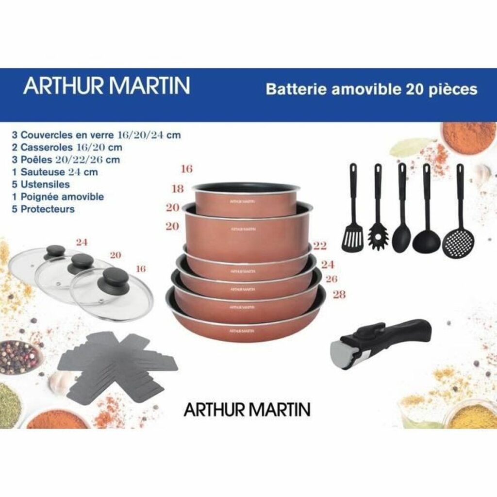 Μαγειρικά Σκεύη Arthur Martin   20 Τεμάχια