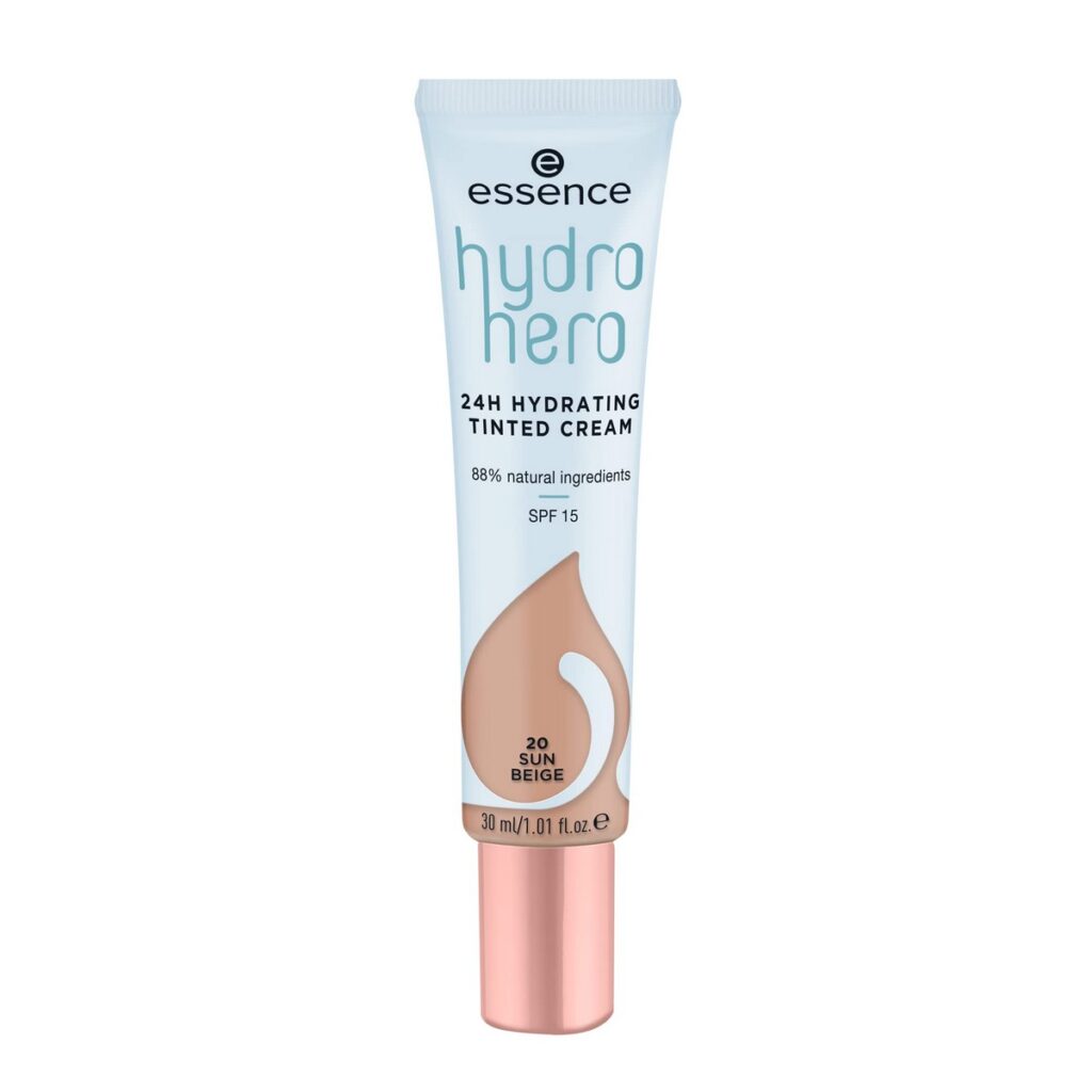 Ενυδατική Kρέμα με Χρώμα Essence Hydro Hero 20-sun beige SPF 15 (30 ml)