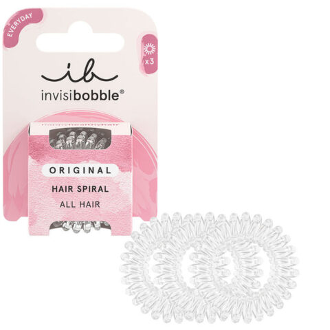 Κορδέλες για τα μαλλιά Invisibobble Invisibobble Ελαστικό σπιράλ Διαφανές 3 Μονάδες