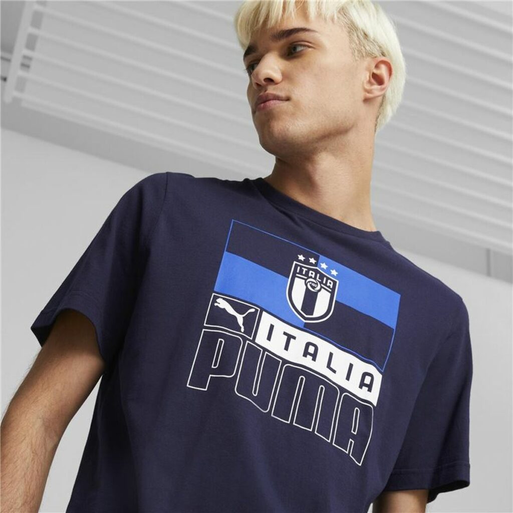 Unisex Μπλούζα με Κοντό Μανίκι Puma Italia FIGC Σκούρο μπλε