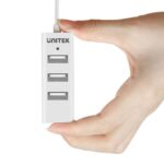Hub USB 3 Θύρες Unitek Y-2146 Λευκό