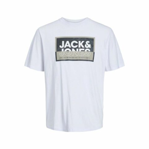 Ανδρική Μπλούζα με Κοντό Μανίκι Jack & Jones logan Λευκό Άντρες