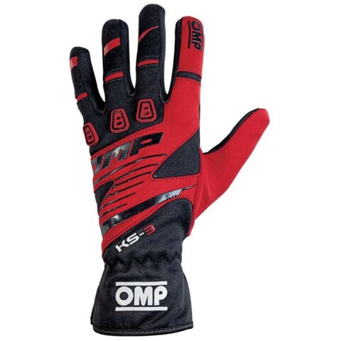 Karting Gloves OMP KS-3 Κόκκινο/Μαύρο XL